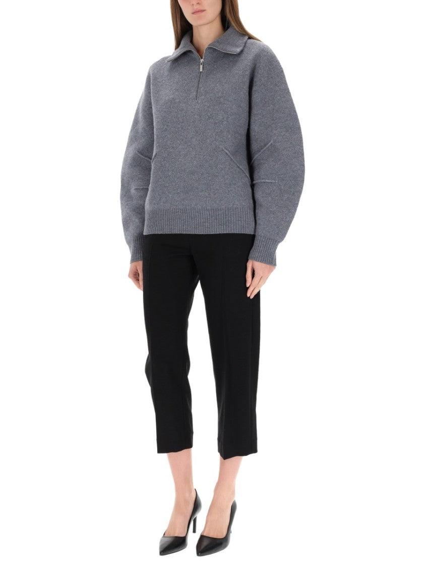 Helmut Lang Apex High Zippered Collar Sweater