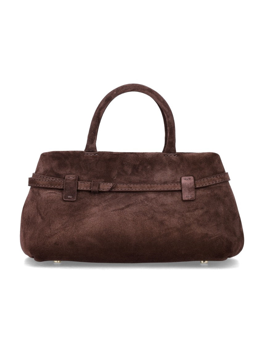 Manu Atelier Le Cambon 25 Structured Suede Handbag