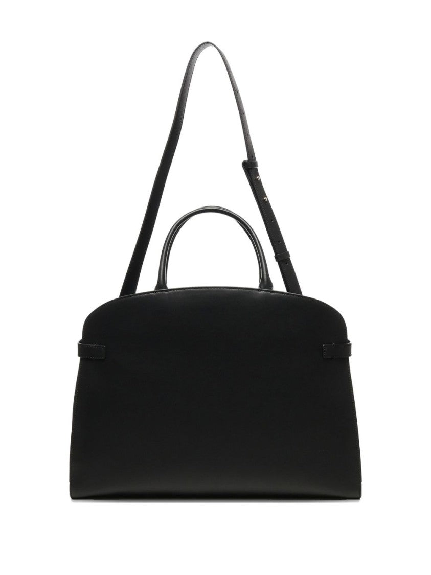 Coccinelle Structured Black Calf Leather Handbag