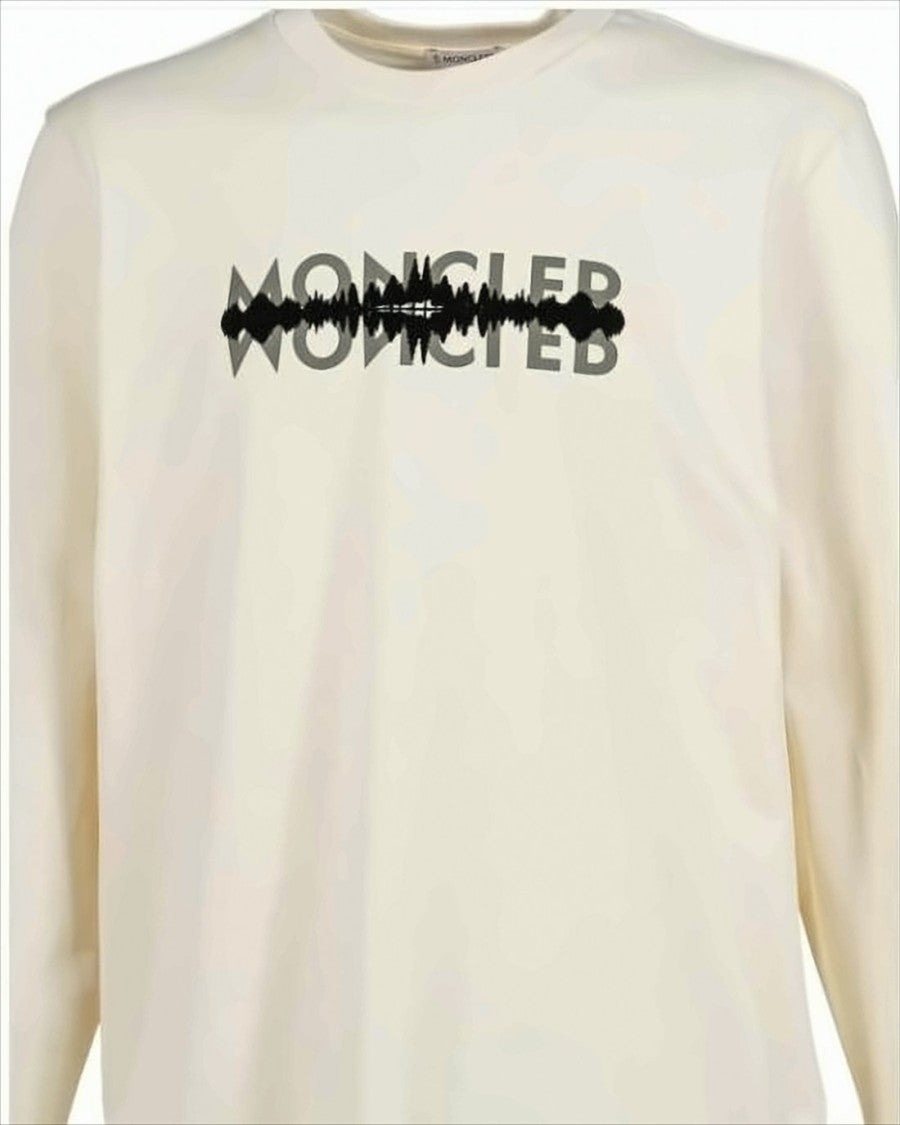Moncler Long-Sleeve Tee With Distinctive Graphic Print