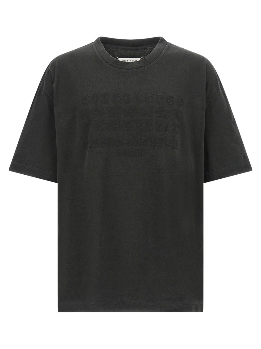 Maison Margiela T-Shirt With Tone-On-Tone Embroidered Logo And Relaxed Fit