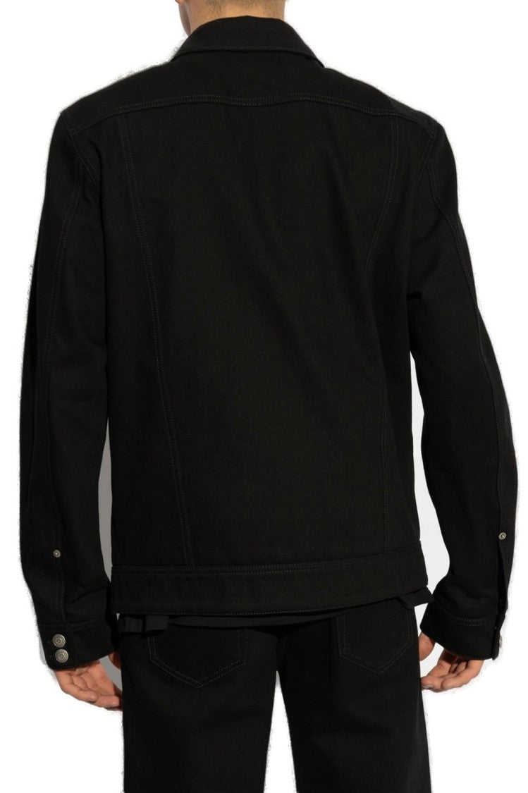 Alexander Mcqueen Structured Classic Black Jacket With Minimalist Detailing