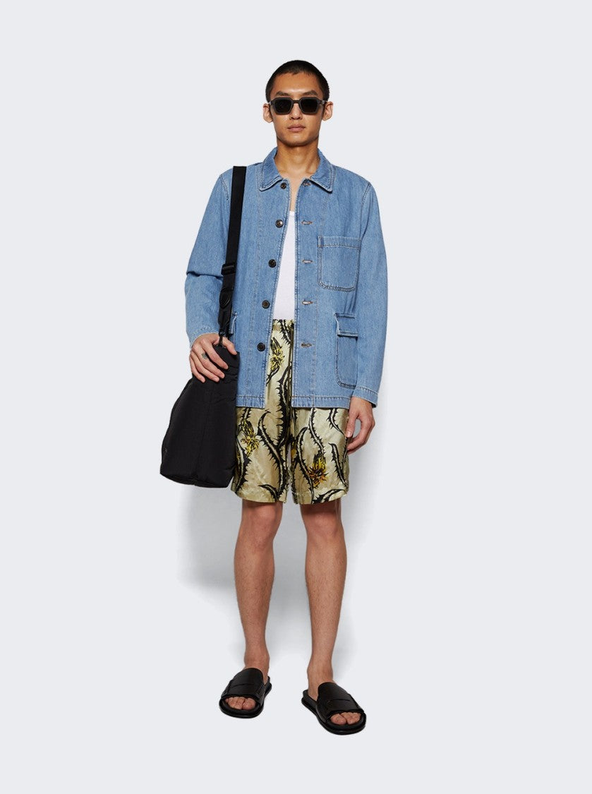 Dries Van Noten Piperi Shorts Pale Yellow