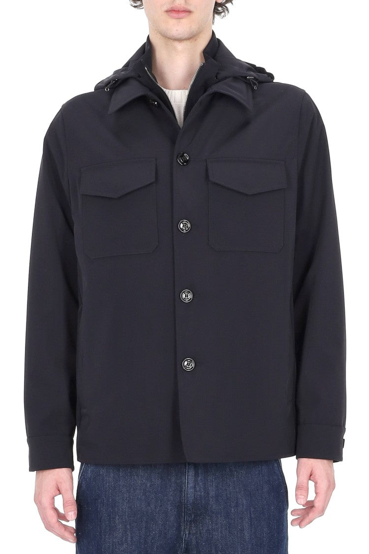 Moorer Maffei-Kr Waterproof Stretch Nylon Overshirt Jacket