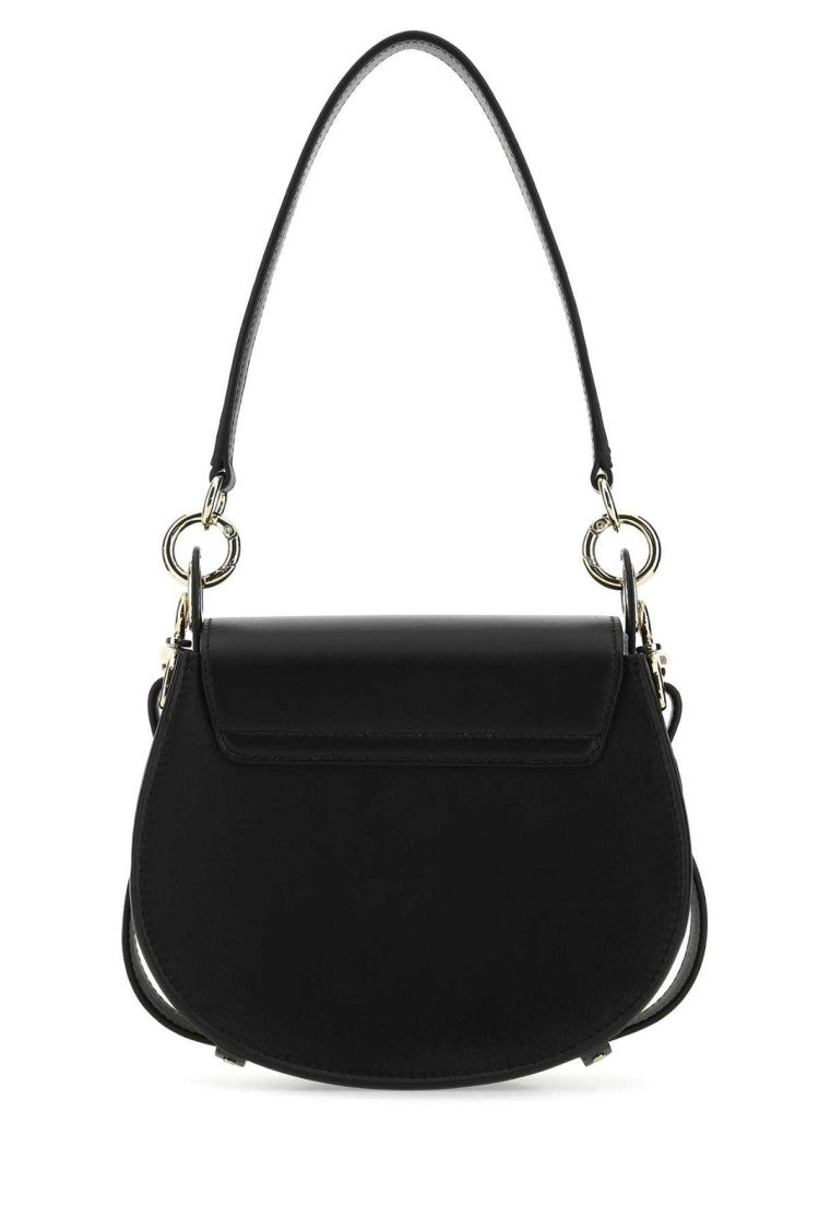 Chloé Structured Black Cow Leather Crossbody Bag