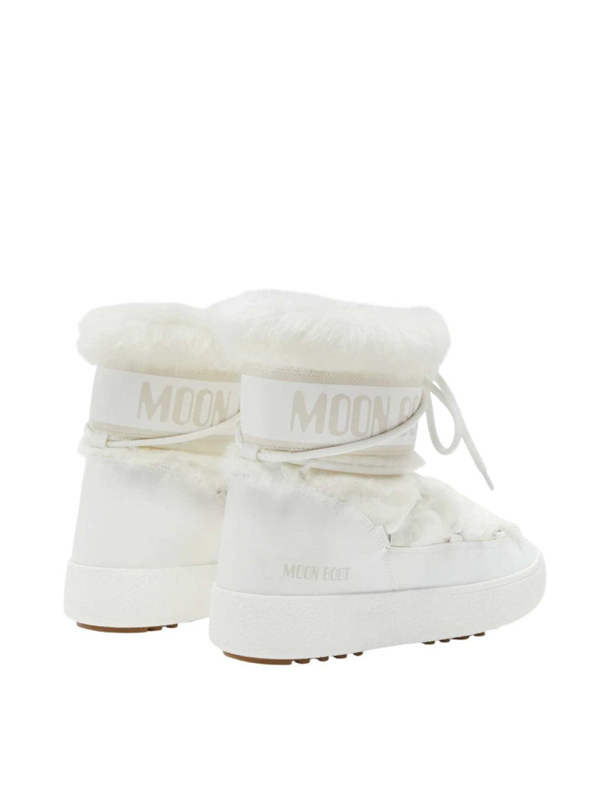 Moon Boot Black Ltrack Faux Fur Trim Boots