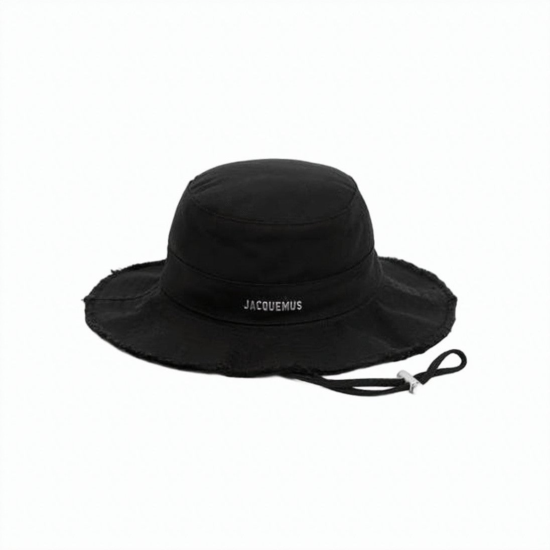 Jacquemus Cotton Bucket Hat With Frayed Brim