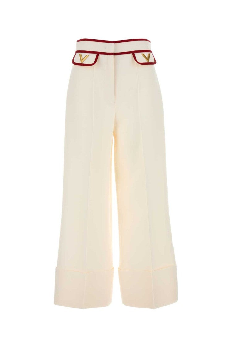 Valentino Garavani Ivory Crepe Pant