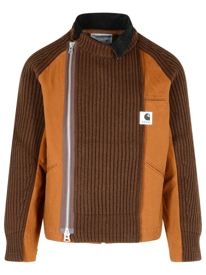 Sacai Brown Wool Blend Jacket