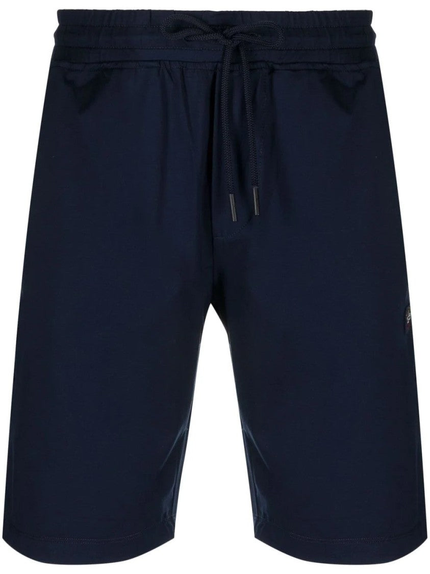 Paul & Shark Comfort-Fit Blue Bermuda Shorts With Elastic Waistband