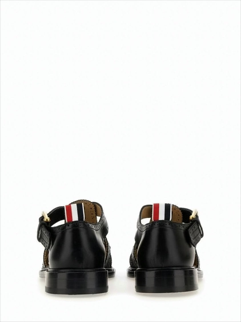Thom Browne Classic Fisherman Sandals With Intricate Cut-Out Details