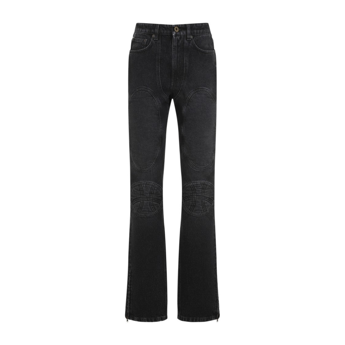 Jean Paul Gaultier Denim Jeans With Lacing And Knee Bonding Detail