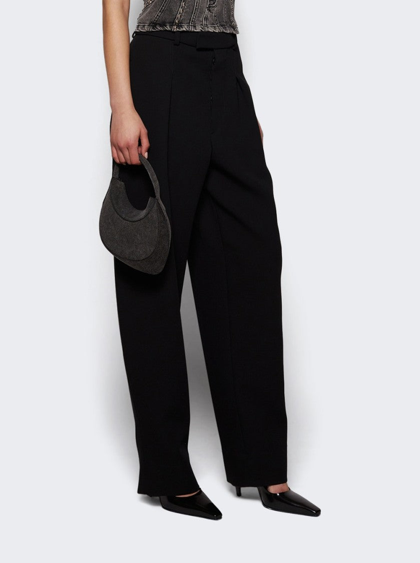 Mugler Mini Denim Spiral Curve 02 Handbag Washed Black