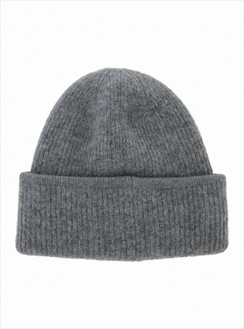 Jacquemus Ribbed Knit Beanie In Soft Alpaca-Wool Blend