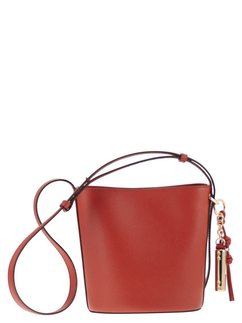 Furla Mini Bucket Bag With Printed Leather Finish