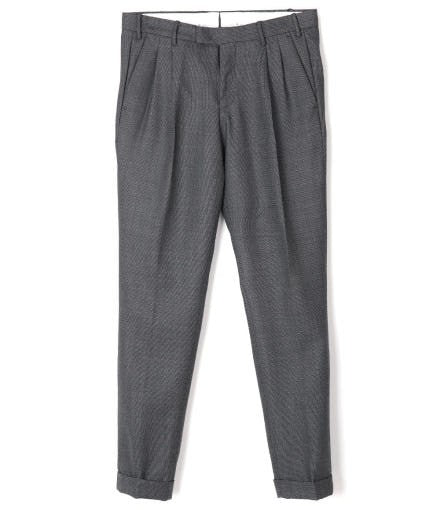 Pt Torino Tailored Suit Pants With Cuffed Hem And Textured Finish