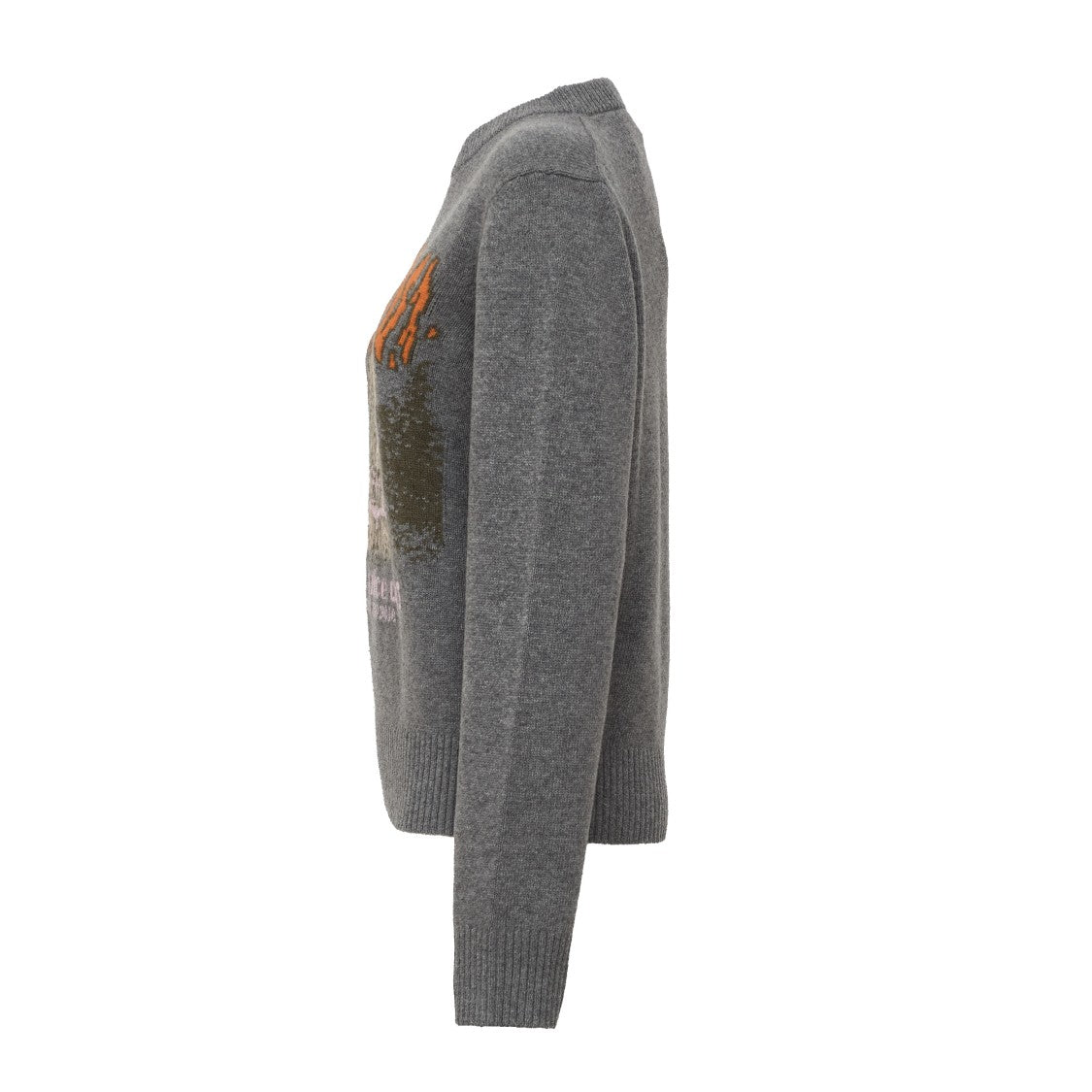 Ganni Teddy Forest Printed Wool Sweater