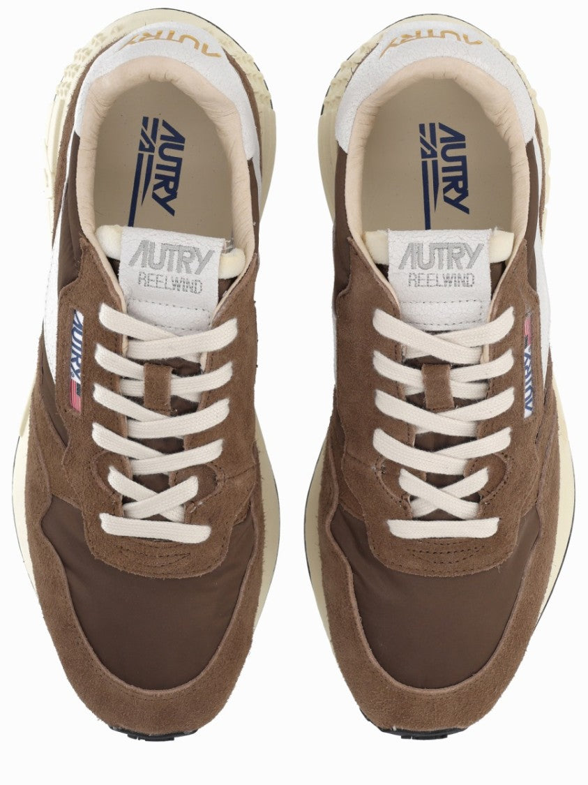 Autry Reelwind Low Cow Leather Suede Nylon Sneakers