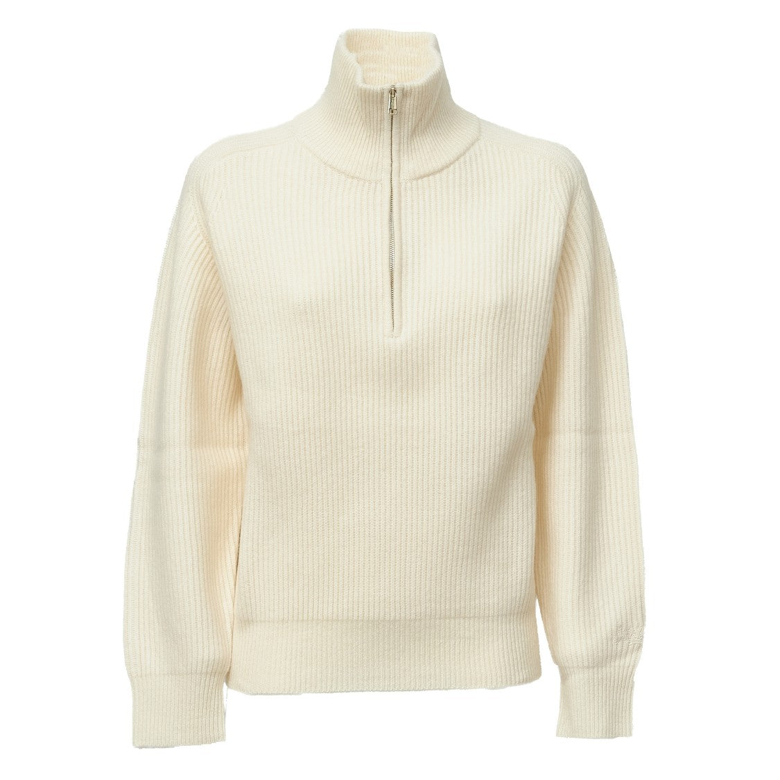 Mc2 Saint Barth Isalyn Wool Half-Zip Cardigan