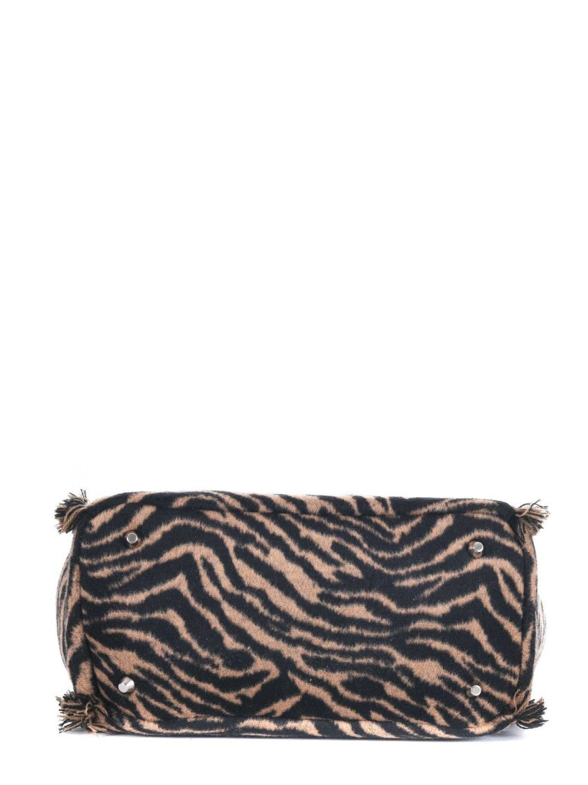 Mc2 Saint Barth Large Tiger Stripe Tote Bag