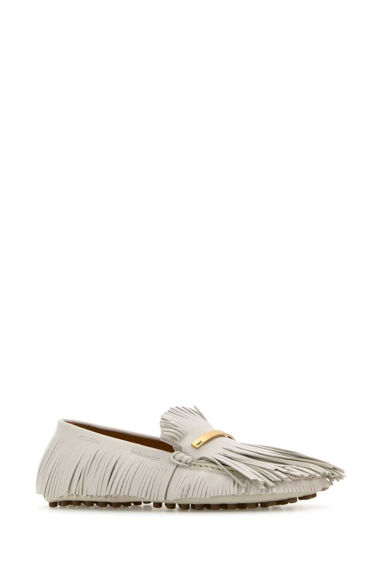 Tod's Chalk Leather Loafers