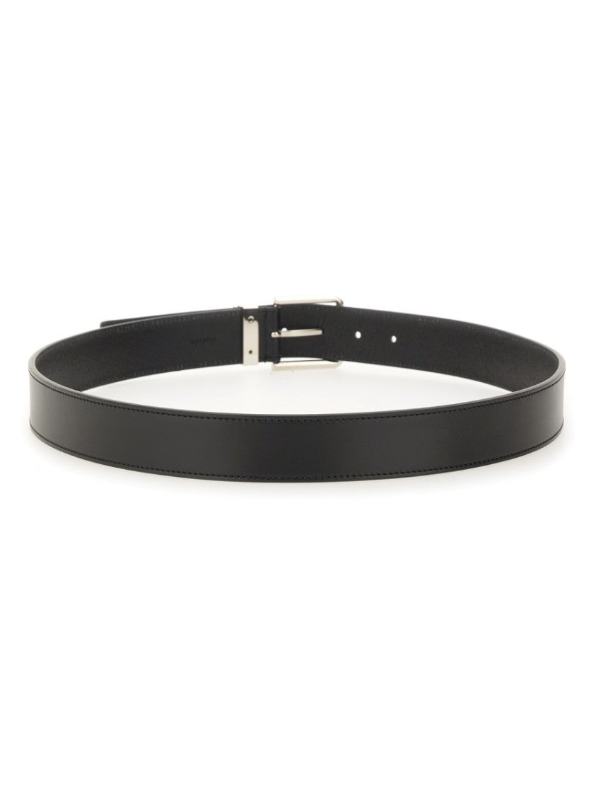 Givenchy Gentlemen Polished Rectangular Buckle Leather Belt