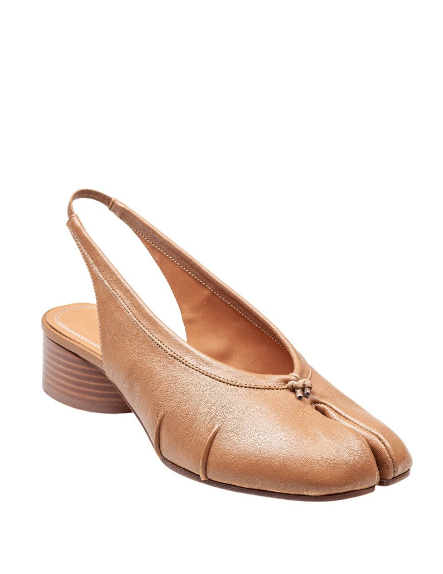 Maison Margiela Tabi Slingback In Leather Color