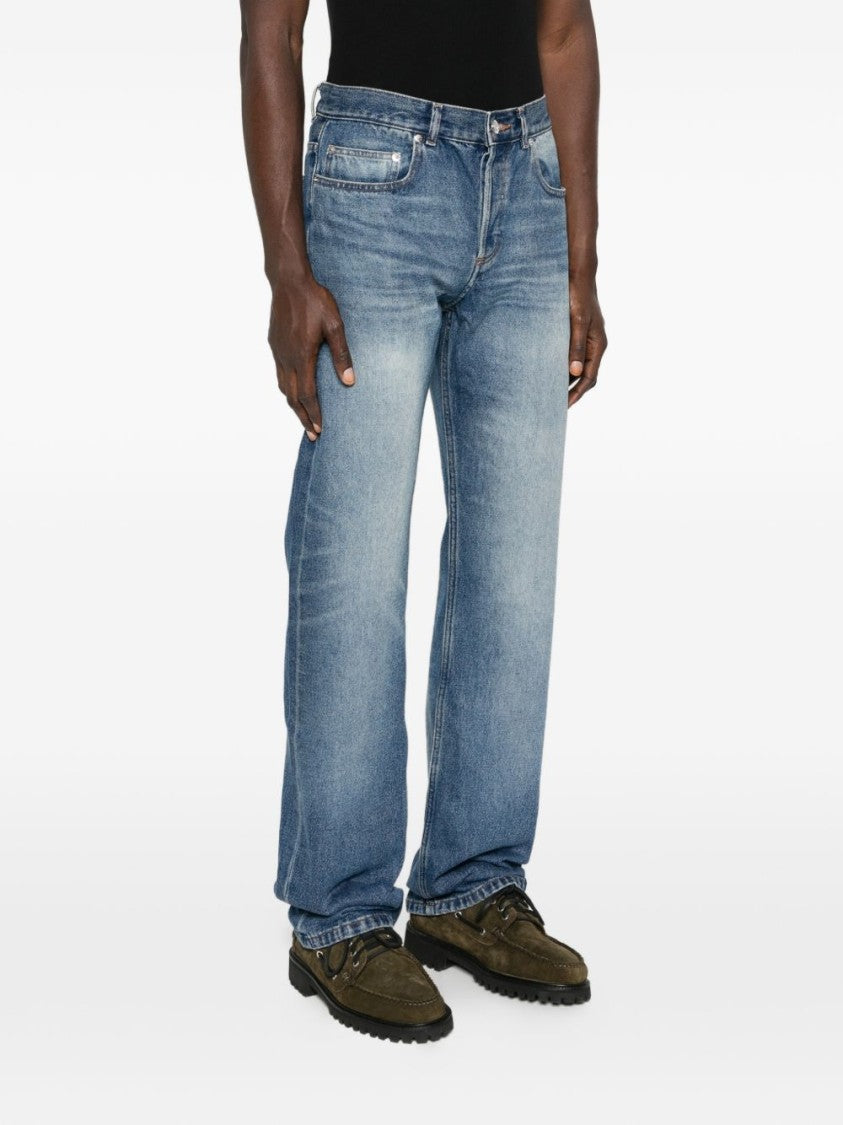 A.P.C. Blue Five Pocket Cotton Jeans