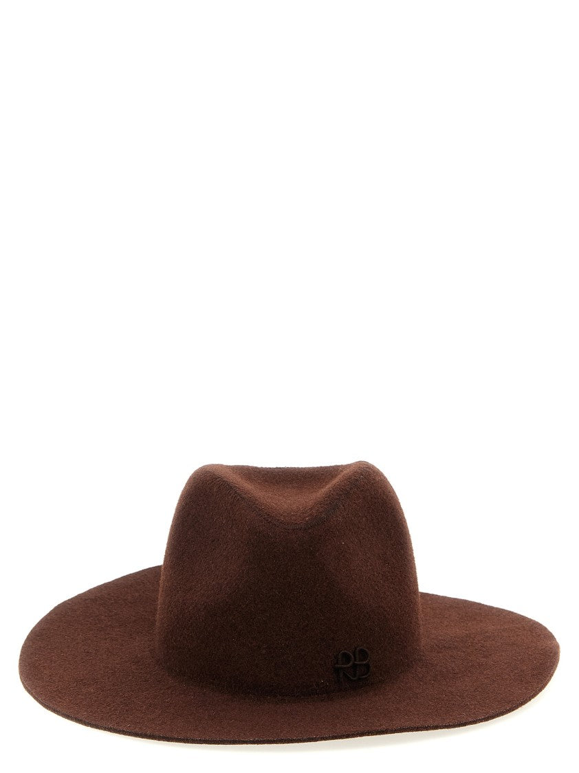Ruslan Baginskiy 'Monogram-Embellished Fedora' Hat