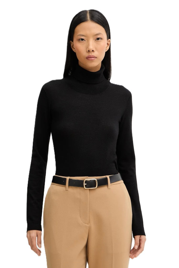 Max Mara Fitted Turtleneck Sweater In Virgin Wool
