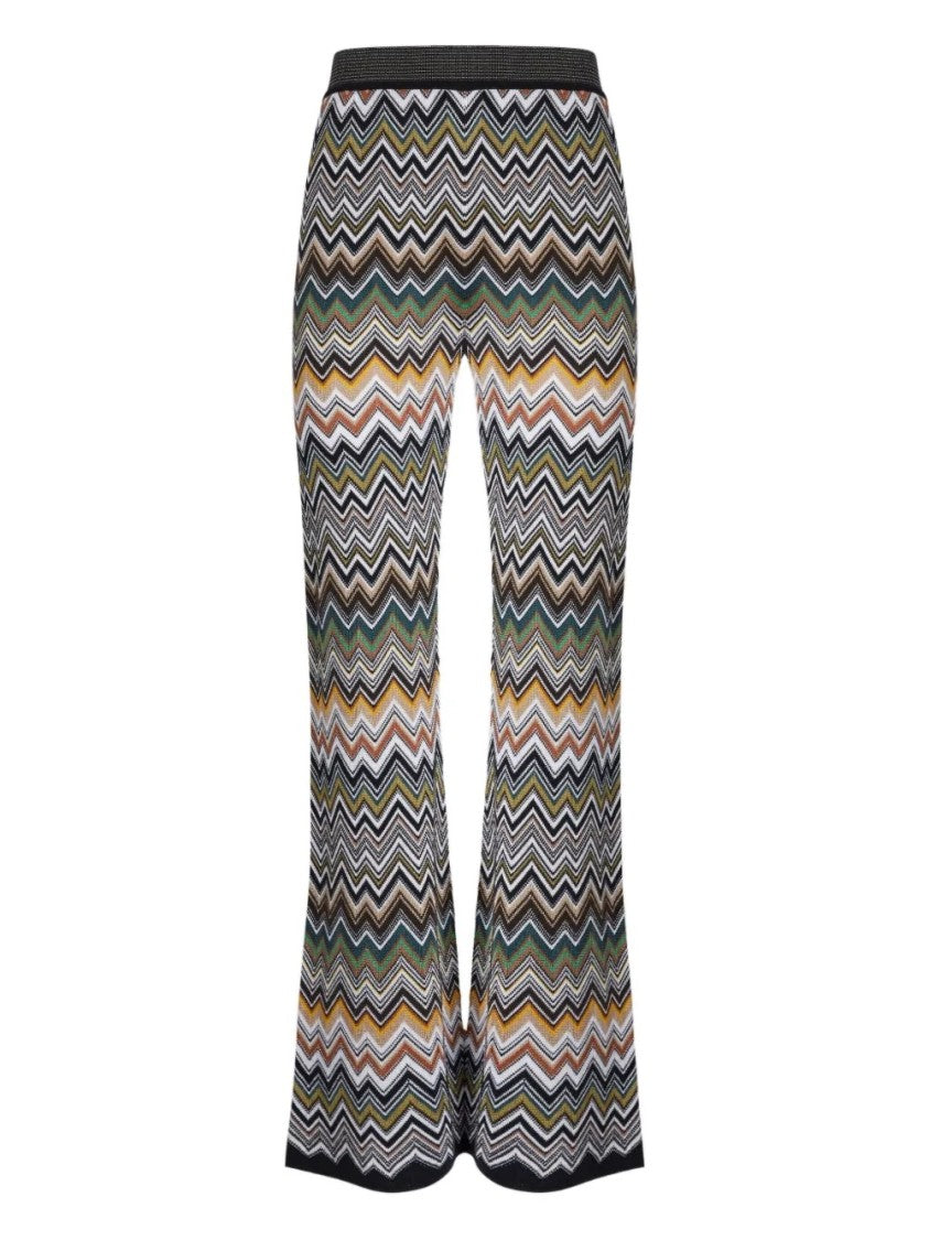 Missoni Wide-Leg Trousers With Vibrant Zigzag Pattern