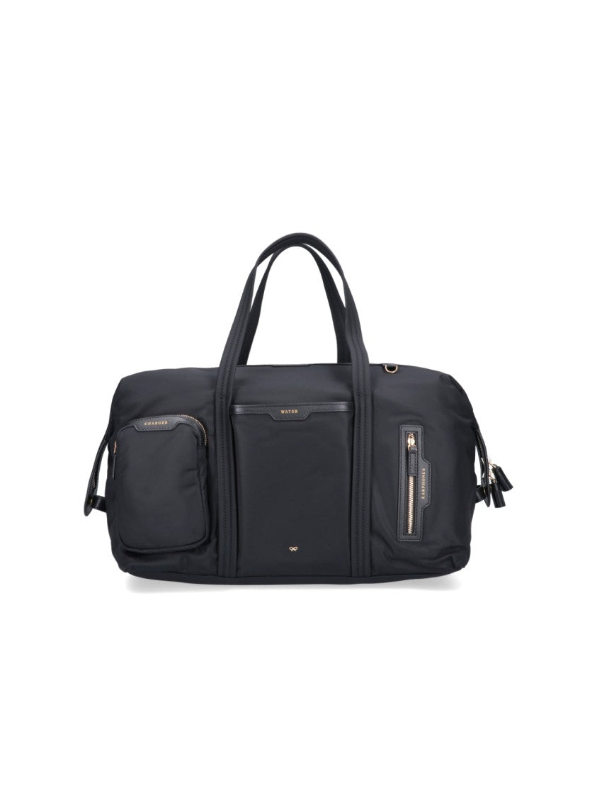 Anya Hindmarch Black In-Flight Econyl Travel Bag