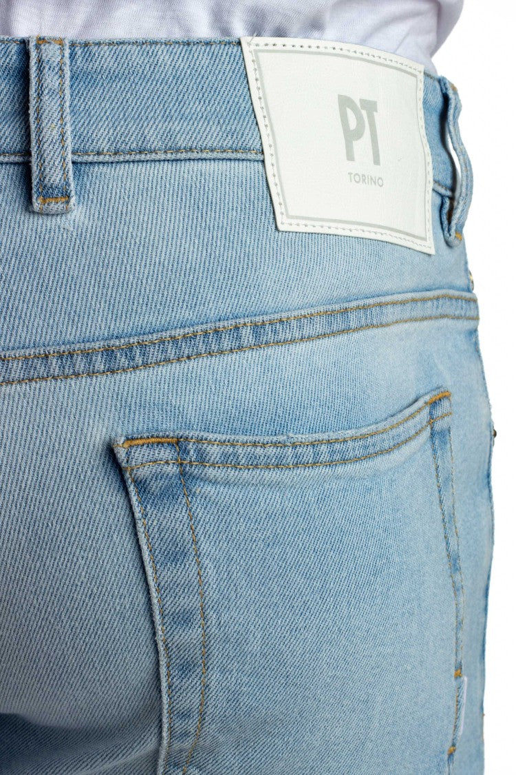 Pt Denim Light Wash Reggae Fit Jeans