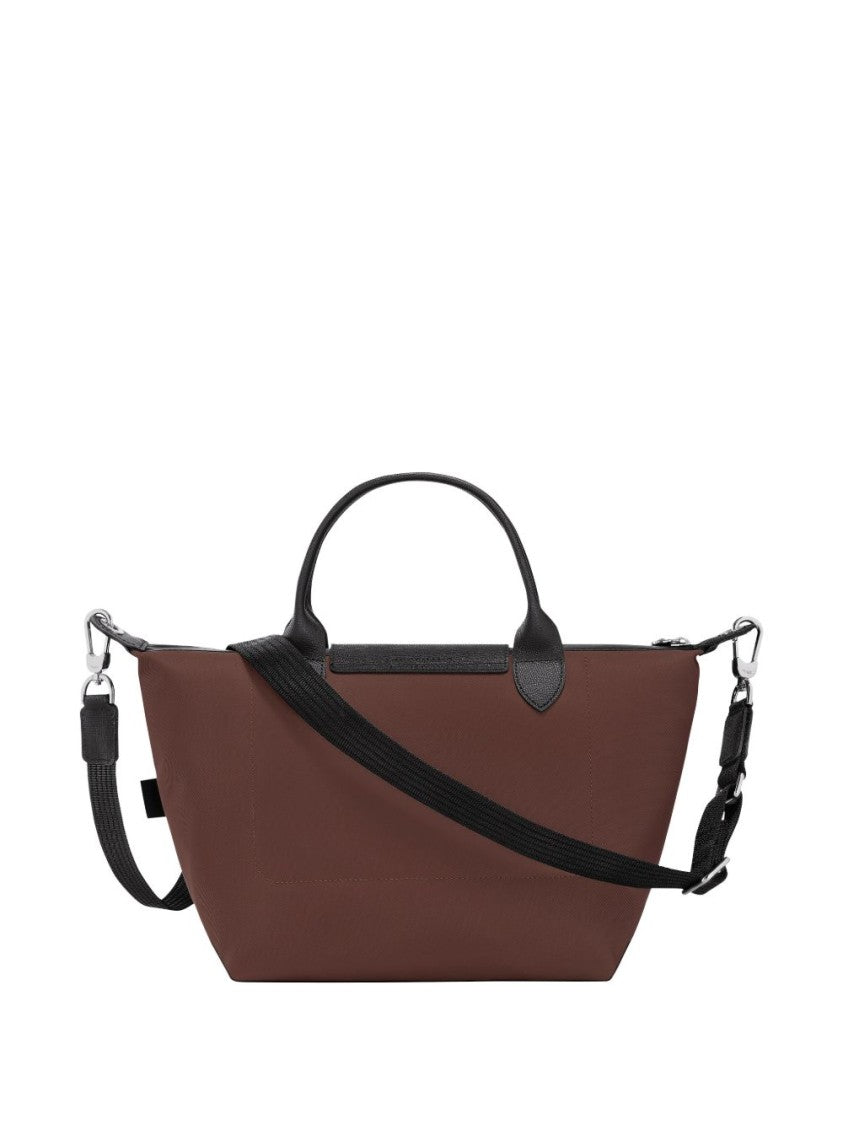 Longchamp Brown Cowhide Trimmed Polyamide Tote Bag