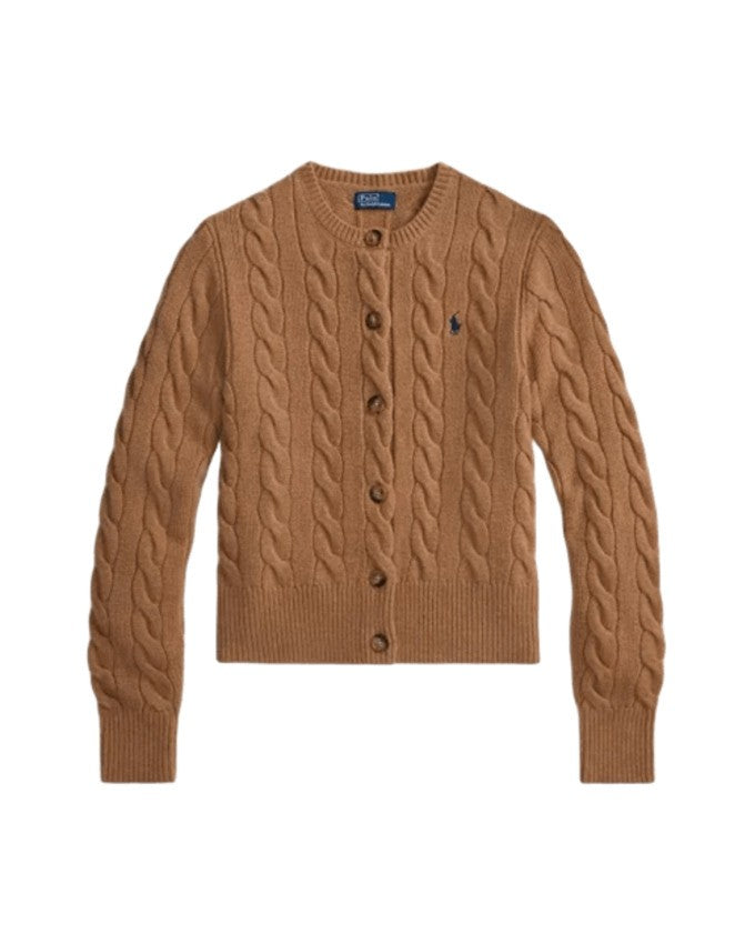 Polo Ralph Lauren Hip-Length Italian Wool-Cashmere Blend Cardigan