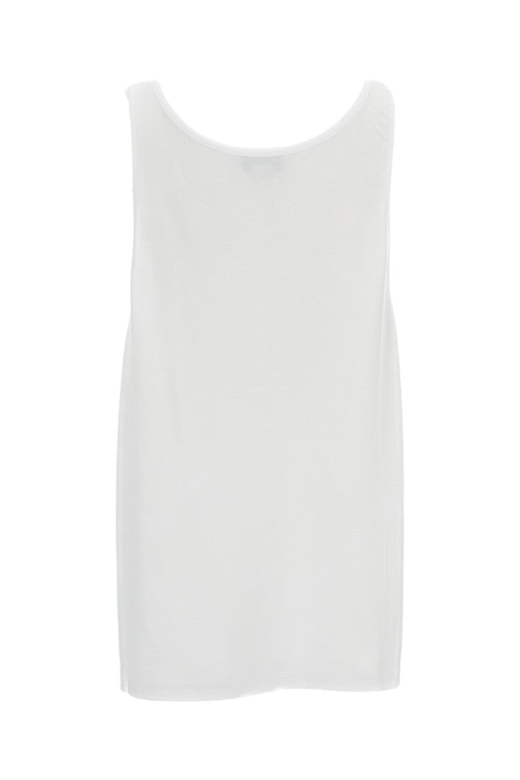 Stella Mccartney White My Dad Is A Rockstar Cotton Tank Top