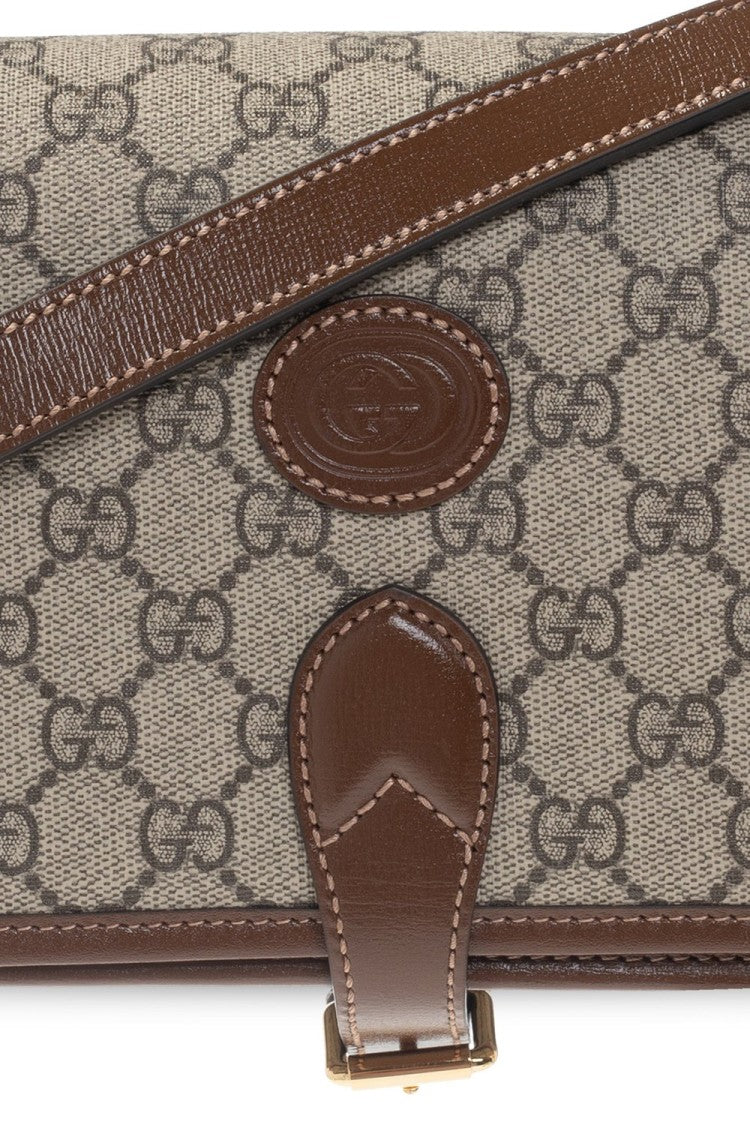 Gucci Structured Shoulder Bag With Signature Gg Emblem