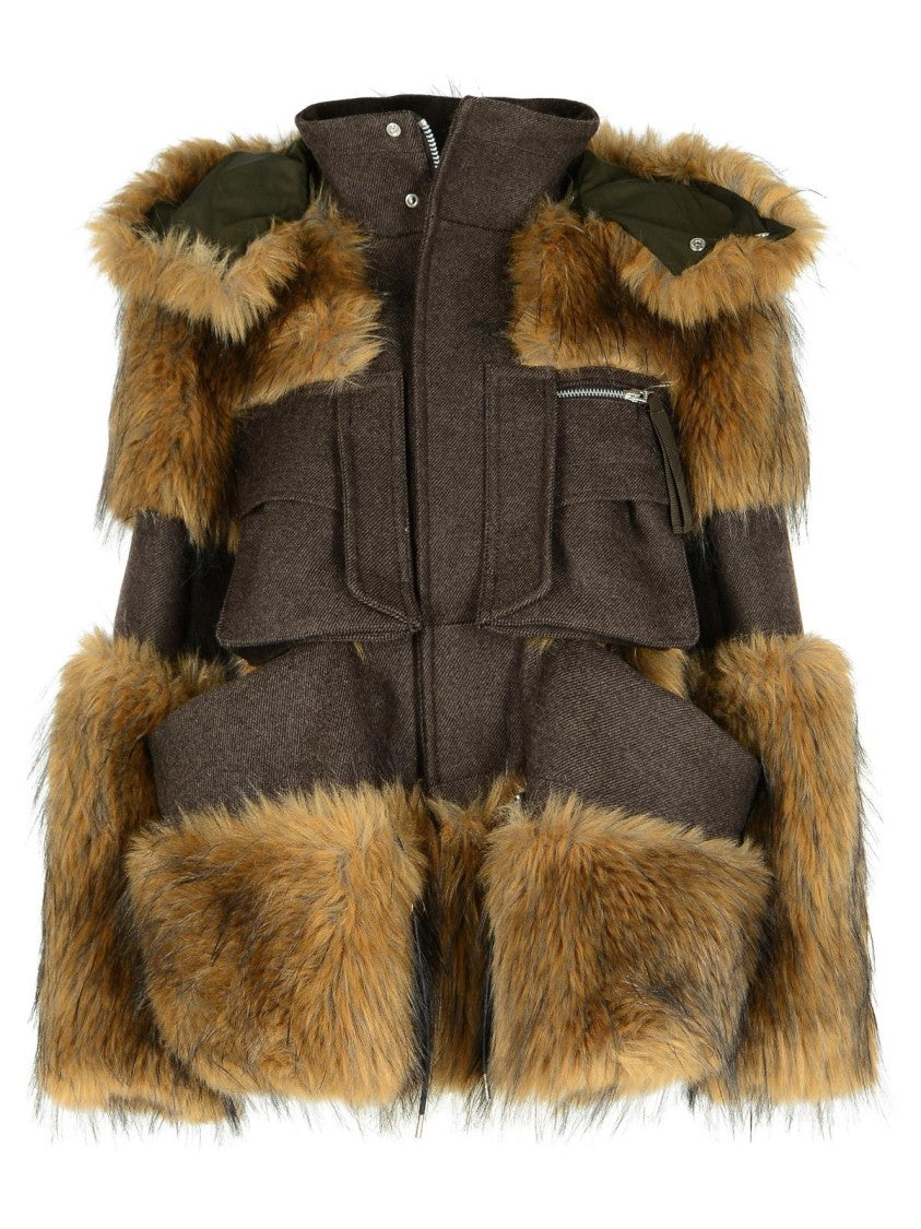 Sacai Brown Wool Jacket