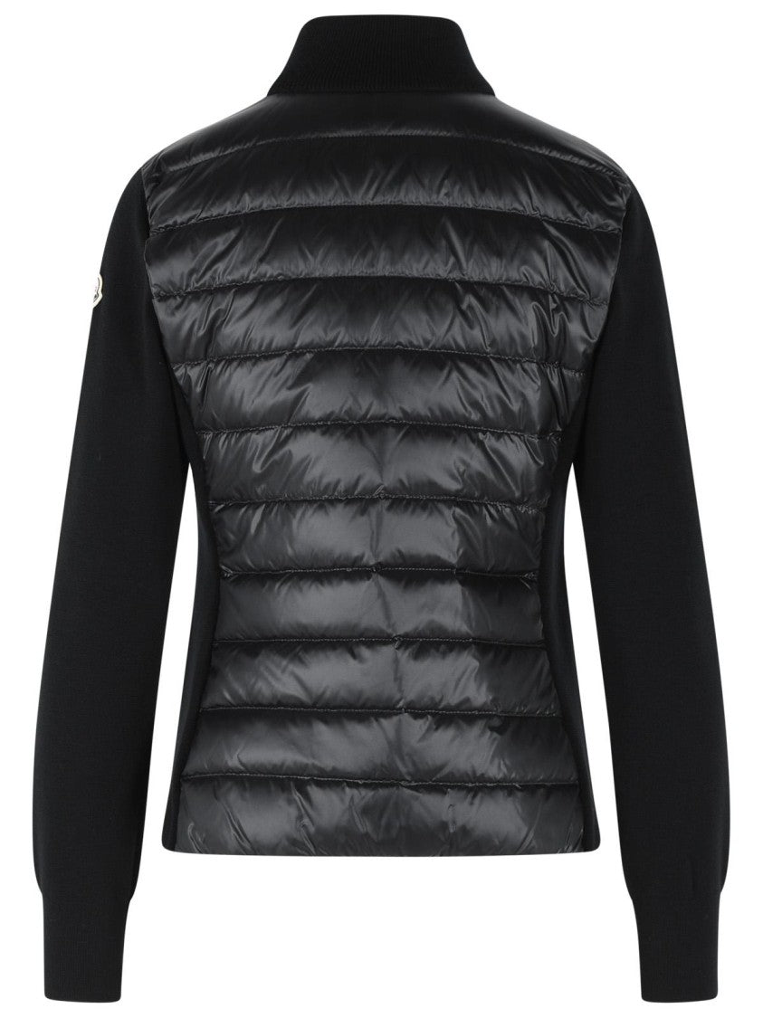 Moncler Padded Virgin Wool Cardigan With Black Zip