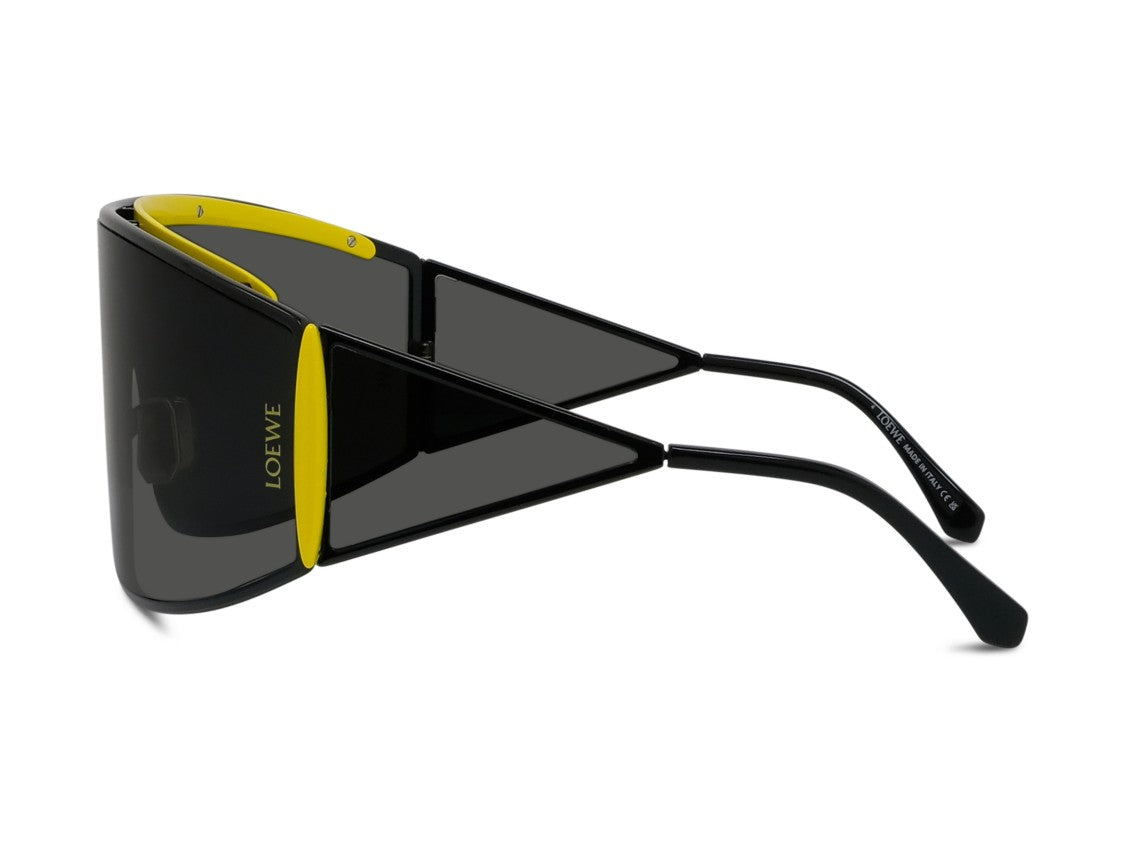Loewe Yellow Lw40202u Bold Oversized Shield Sunglasses