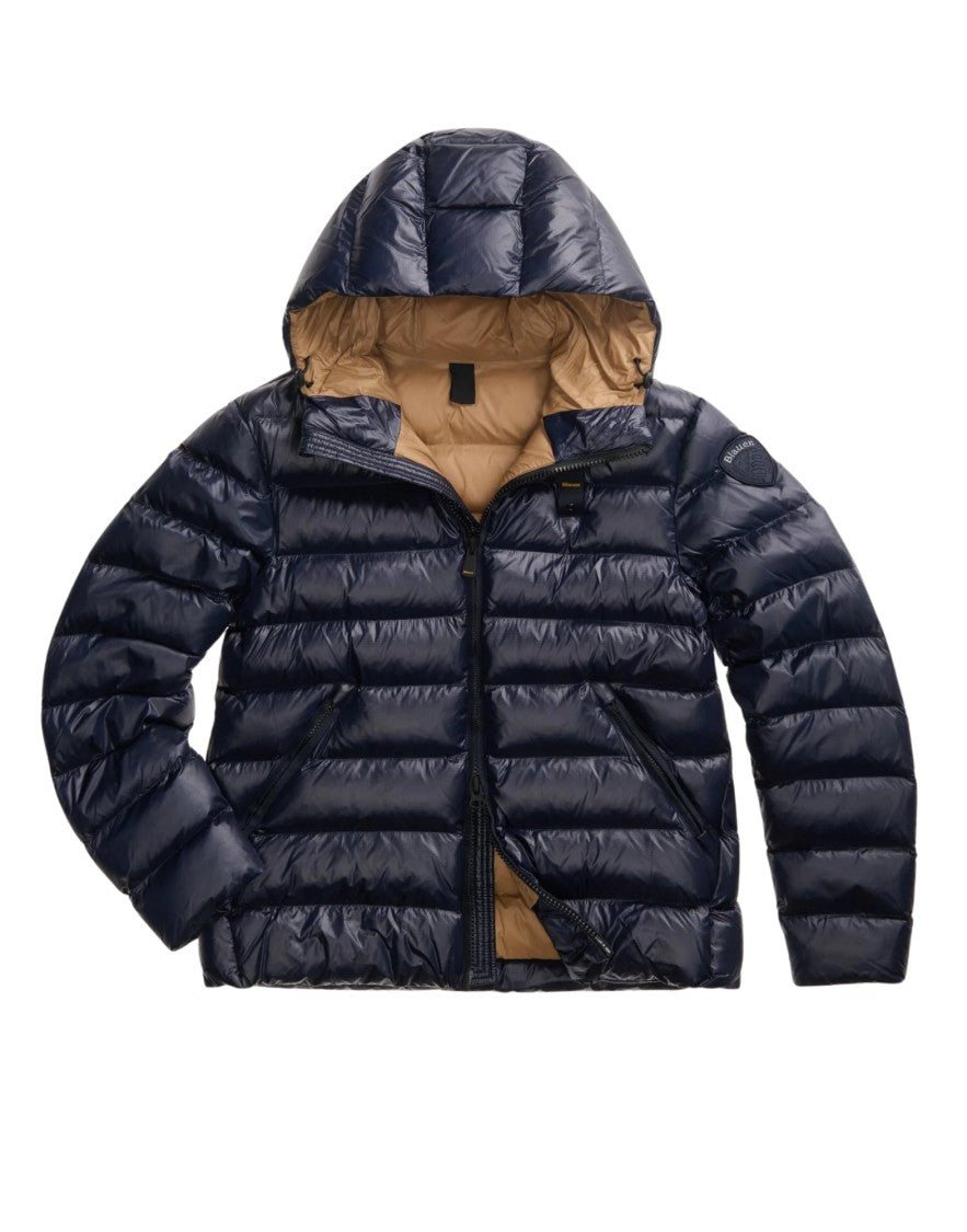 Blauer Short Padded Jacket With Contrasting Tobacco Lining