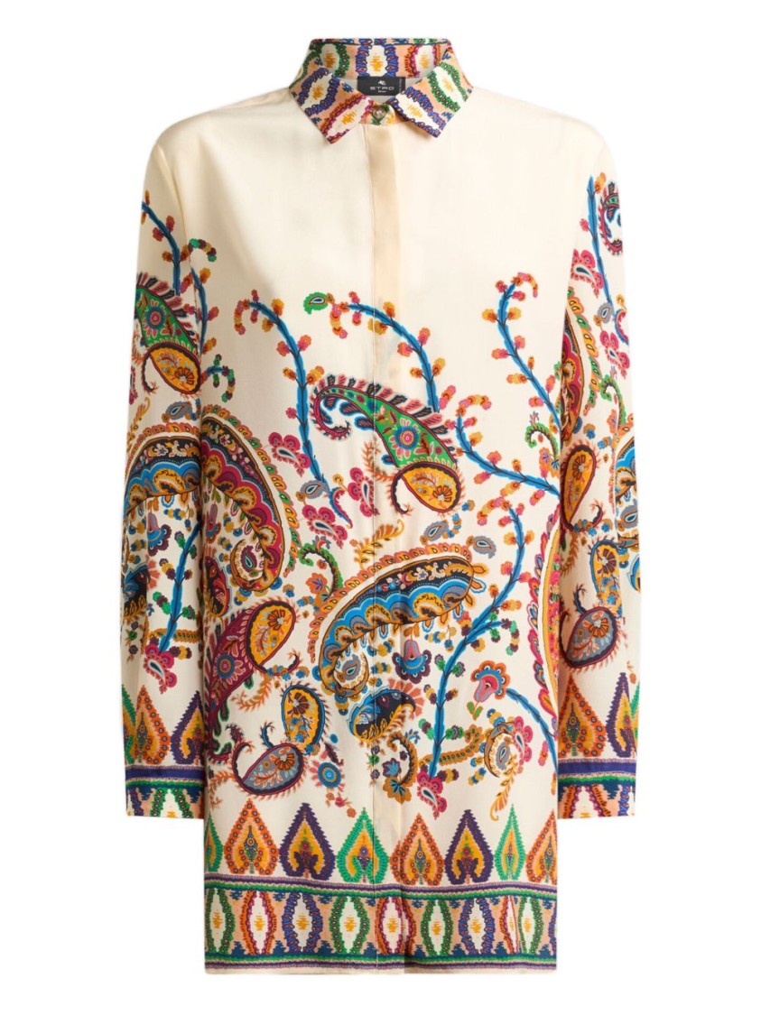 Etro Paisley Silk Shirt With Classic Collar