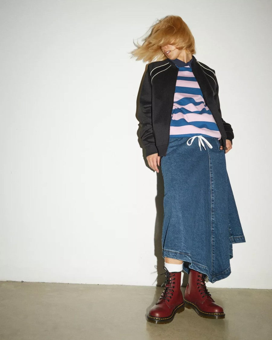 Dr. Martens Lace-Up Combat Boots 1460 Red Smooth