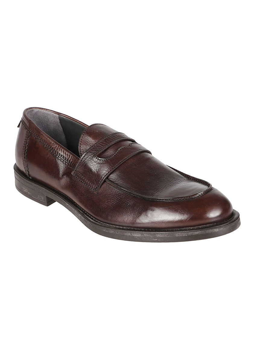 Moma Penny Strap Suede Loafers With Polished Silhouette