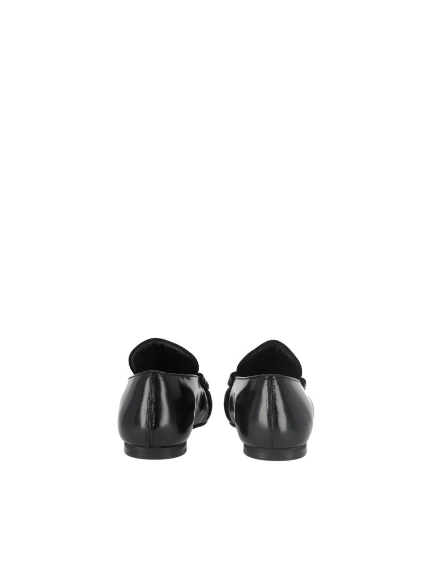 Alohas Black Aven Leather Loafers