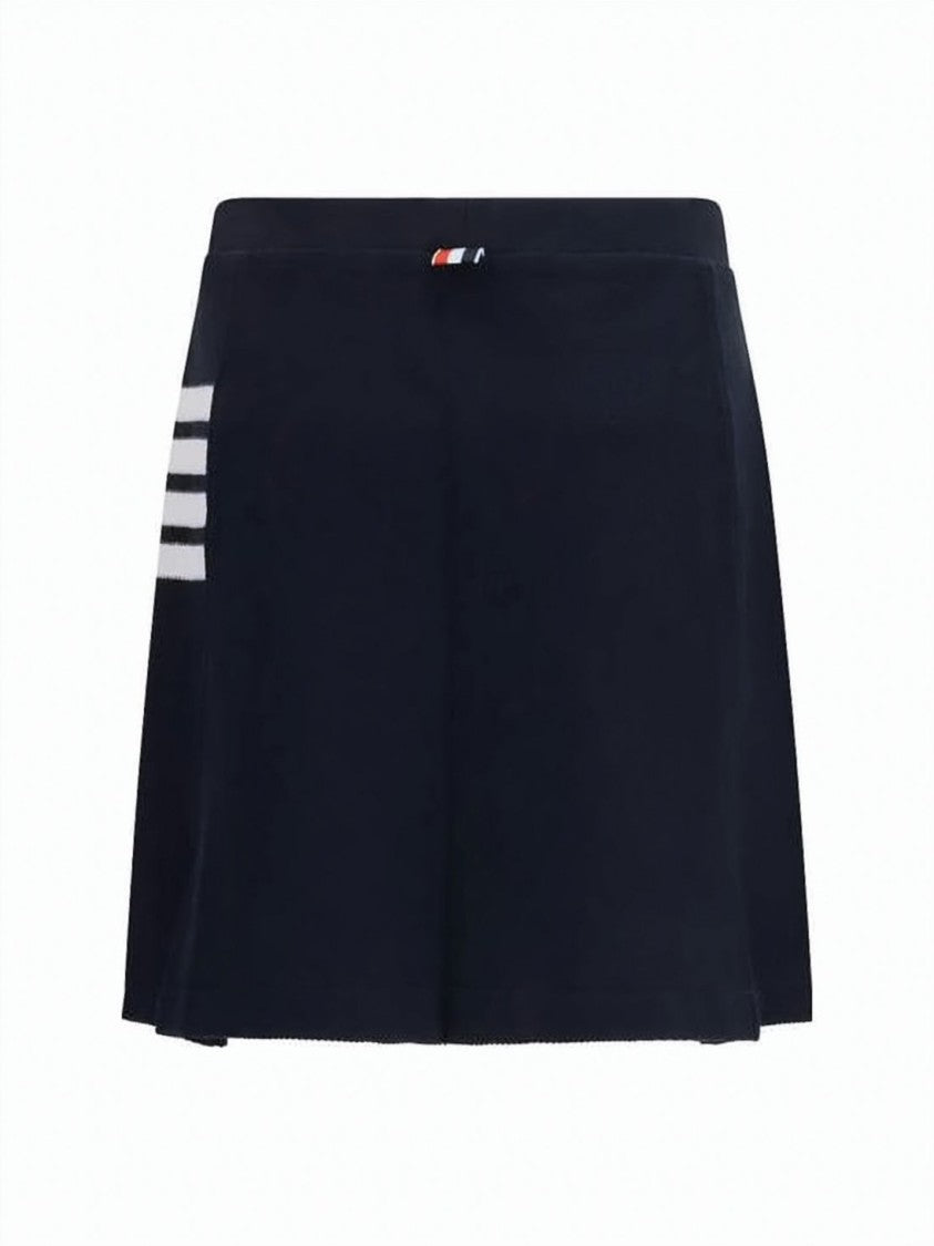 Thom Browne Textured Piqué Box Pleat Mini Skirt