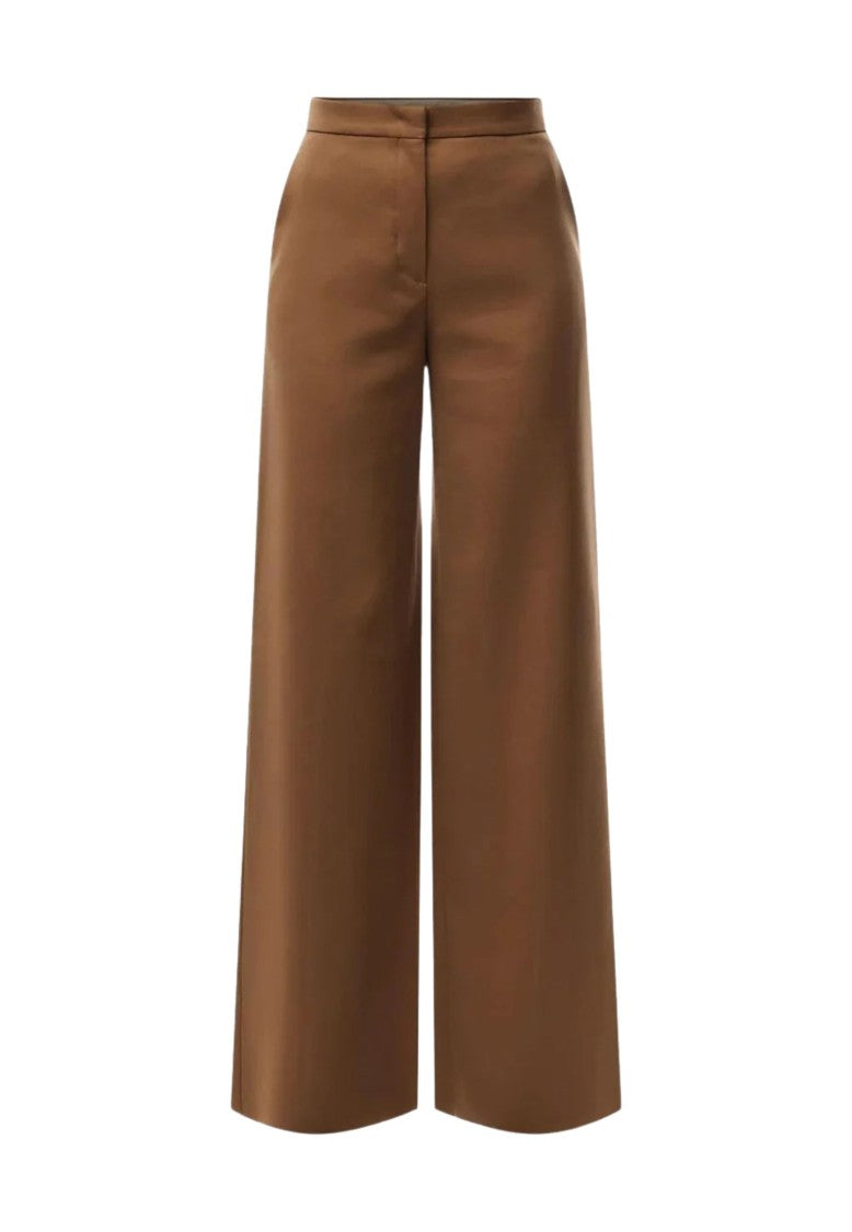 Max Mara High-Waisted Brown Wide-Leg Pants