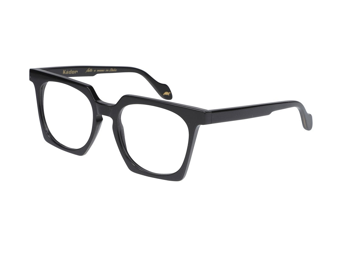 Kador Black Maya Light Glossy Oversized Square Eyeglasses
