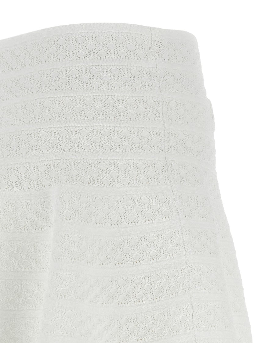 Self-Portrait 'Pointelle Knit' Mini Skirt