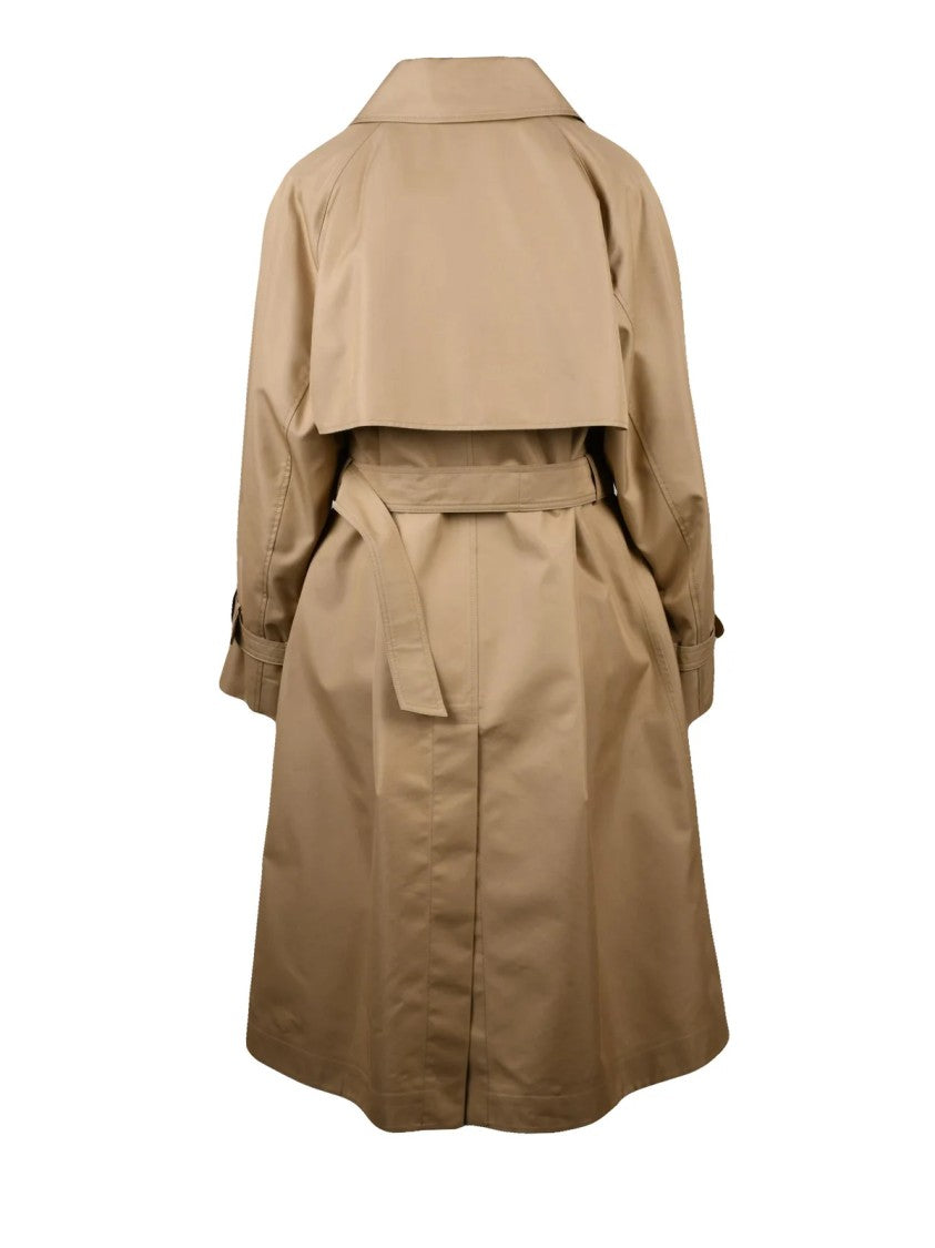 Max Mara Double-Breasted Unlined Cotton-Blend Trench Coat